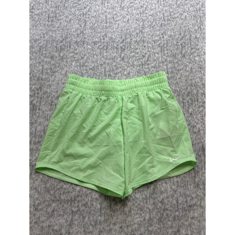 Nike One Kids Dri-FIT Training Shorts Light Green Loose Fit DX4967-376 Large
